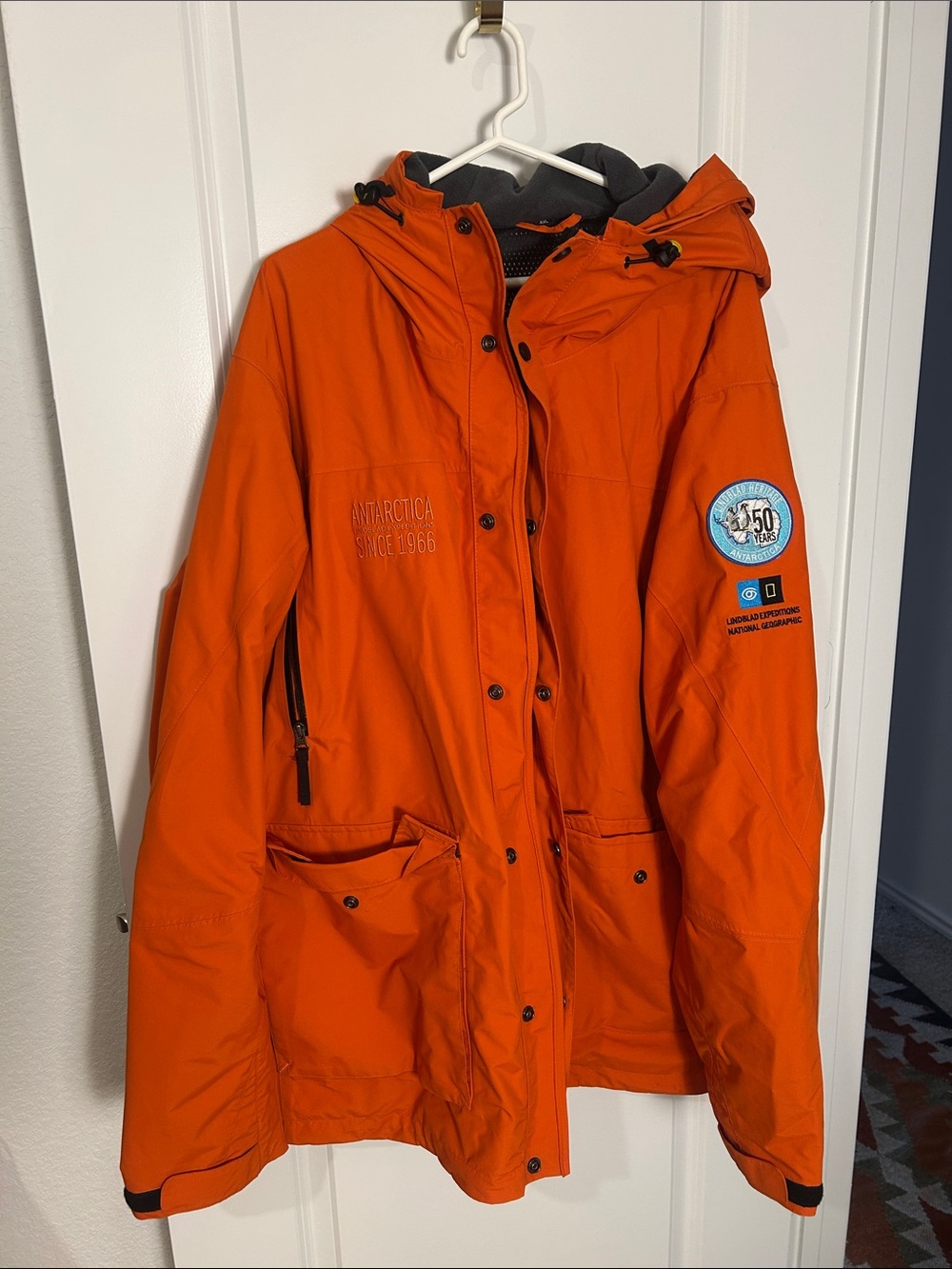 National Geographic Orange Ski Jacket with Hood